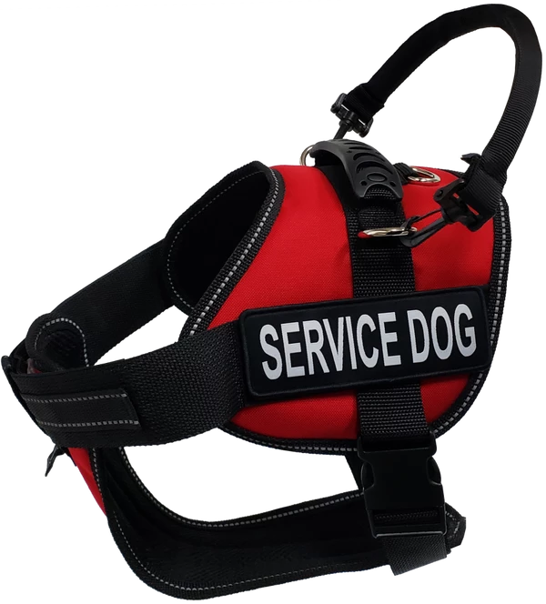 Service Dog Starter Kit - Padded Air-Tech Service Dog Harness Vest + Clip-on Bridge Handle & More - Image 2