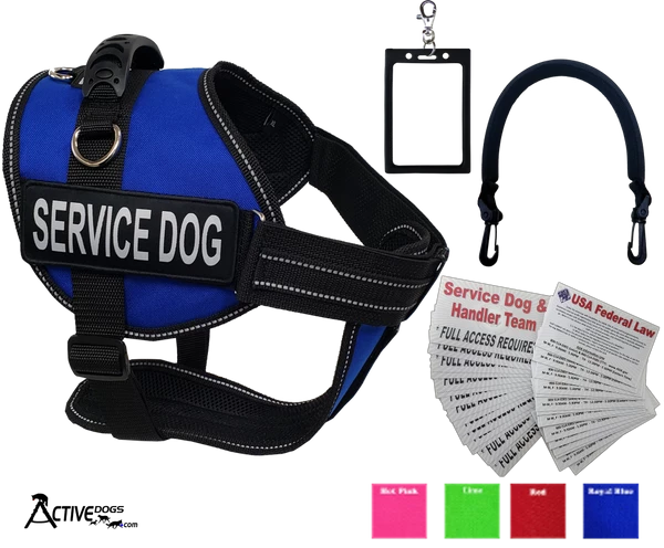 Service Dog Starter Kit - Padded Air-Tech Service Dog Harness Vest + Clip-on Bridge Handle & More - Image 12