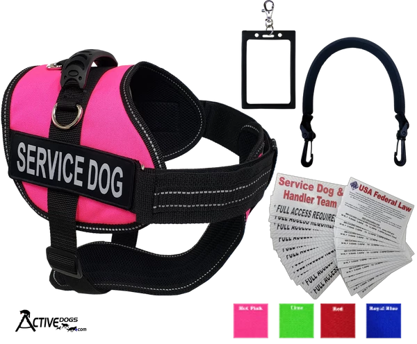 Service Dog Starter Kit - Padded Air-Tech Service Dog Harness Vest + Clip-on Bridge Handle & More - Image 4