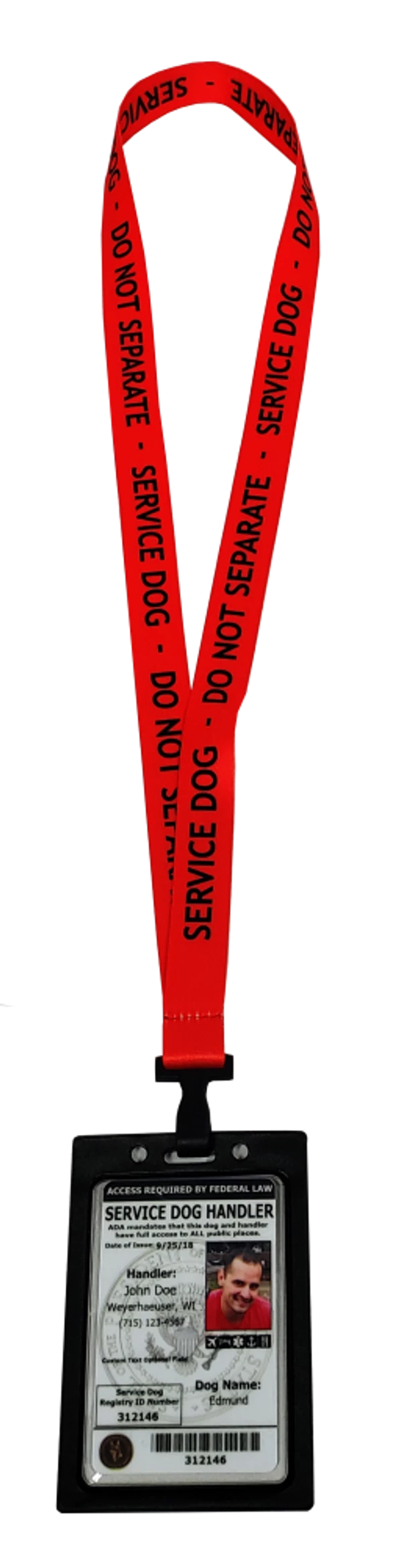 Service Dog Do Not Separate Identification Lanyard & ID Carrier - Image 3