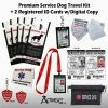Premium Service Dog Travel Kit + 2 Identification Cards + Travel Tag + Service Dog Pouch + Free Digital Copy