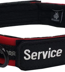 Service Dog Reflective Patch Collar W/ Handle