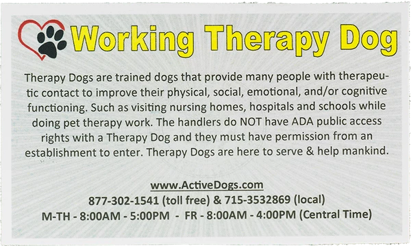 Service Dog/Therapy Dog Handler Team Cards - 25pk - Image 4