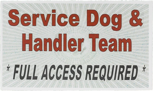 Service Dog/Therapy Dog Handler Team Cards - 25pk