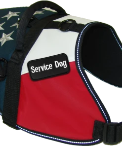 Patriotic Service Dog Vest With Handle