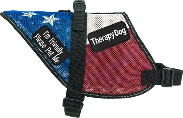 Patriotic Mesh Service Dog Vest - Image 2