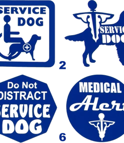 4 In. Service Dog Decals