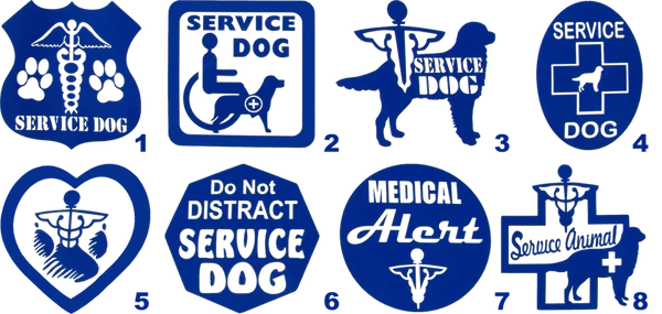 4 In. Service Dog Decals