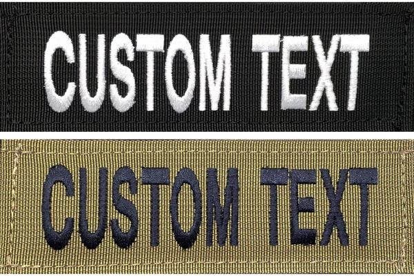 CaliberDog 2x6 Embroidered ID Patch - Custom Text
