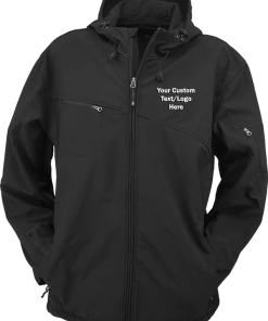 Custom Logo Hooded Softshell Jacket