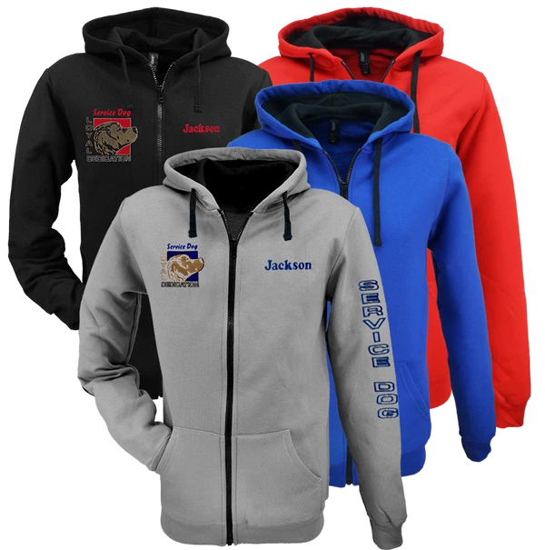 Embroidered Service Dog Hoodies