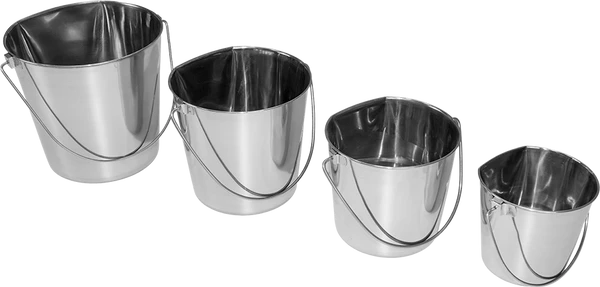 Stainless Steel Flat Sided Pails