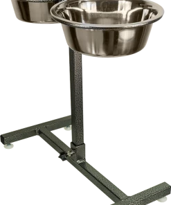 Double Diner Adjustable Elevated Dog Bowl Feeder