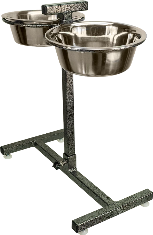 Double Diner Adjustable Elevated Dog Bowl Feeder