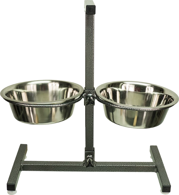 Double Diner Adjustable Elevated Dog Bowl Feeder - Image 3