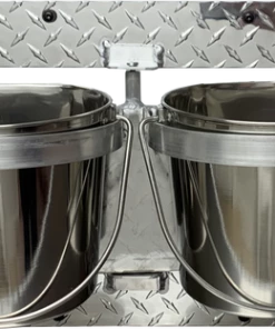 Swinging Double Diner - Dog Drink & Food Bowls For Kennel