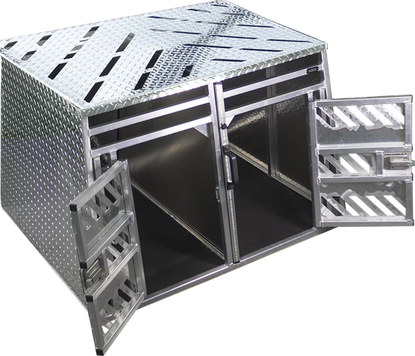 Powder Coated Aluminum 2 Dog Crate - Image 4